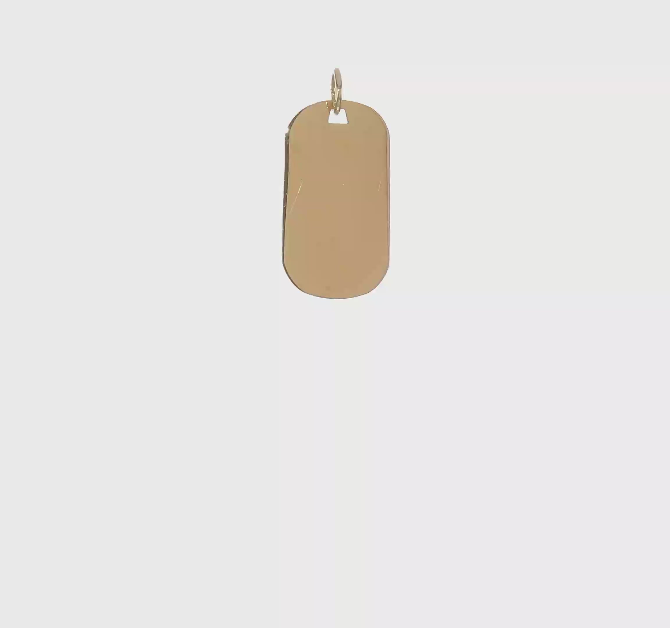 14kt Yellow Gold Plain .009 Gauge Engraveable Dog Tag Disc Charm