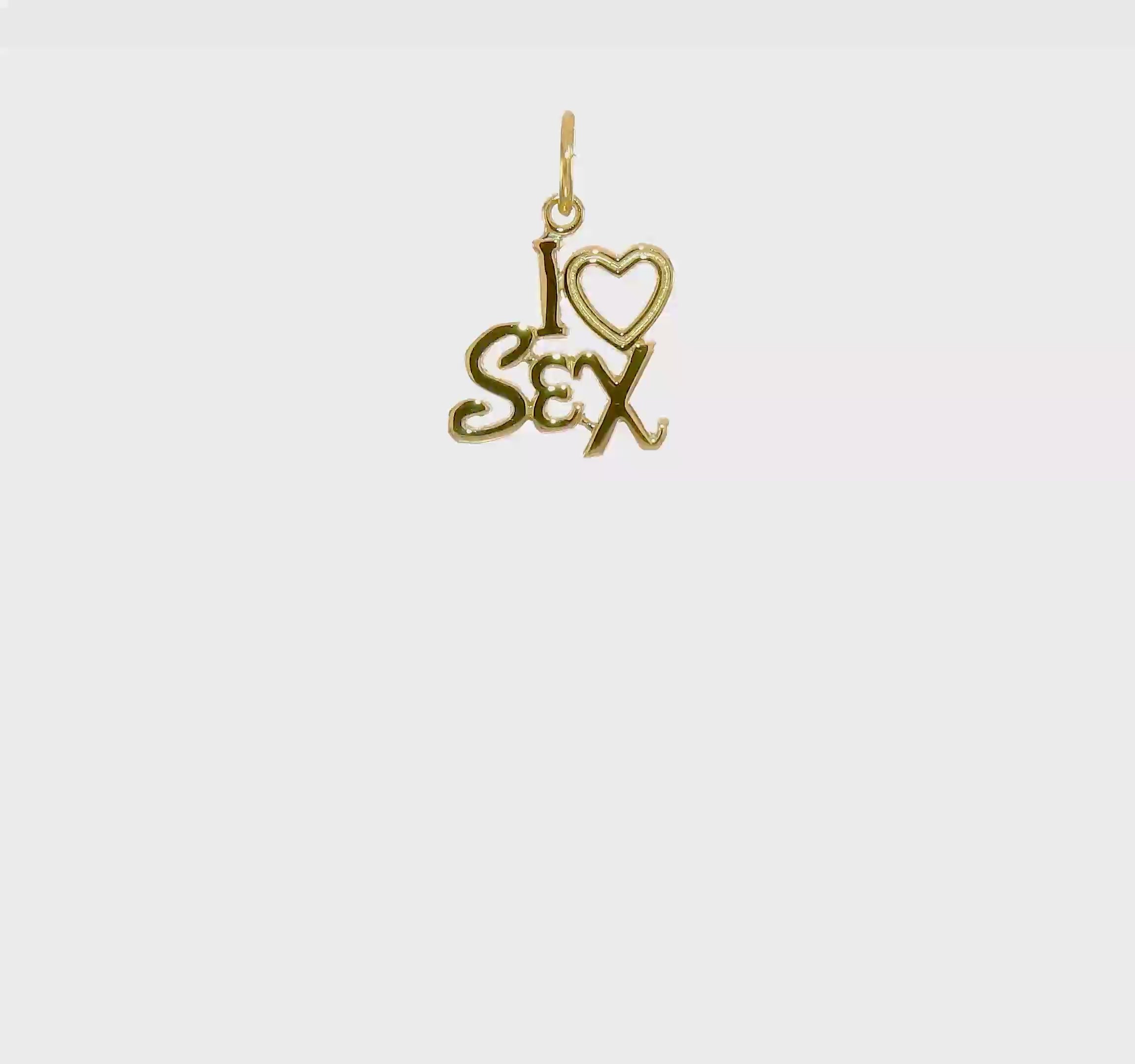 10kt Yellow Gold Talking - I HEART SEX Charm