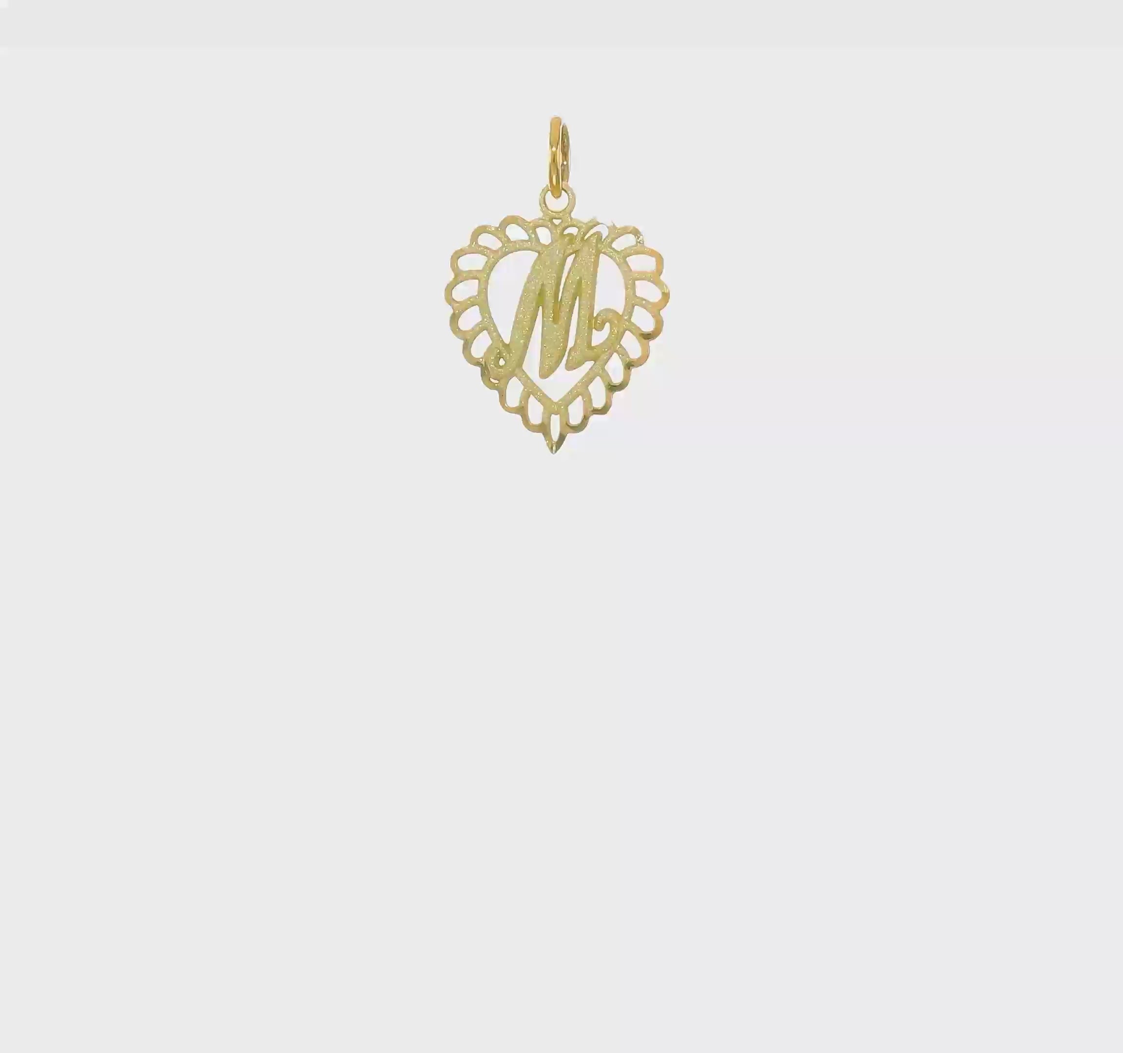 10kt Yellow Gold Initial M Charm
