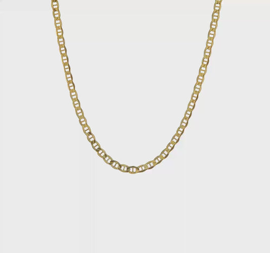 10kt Yellow Gold 3.2mm Semi-Solid Anchor Chain