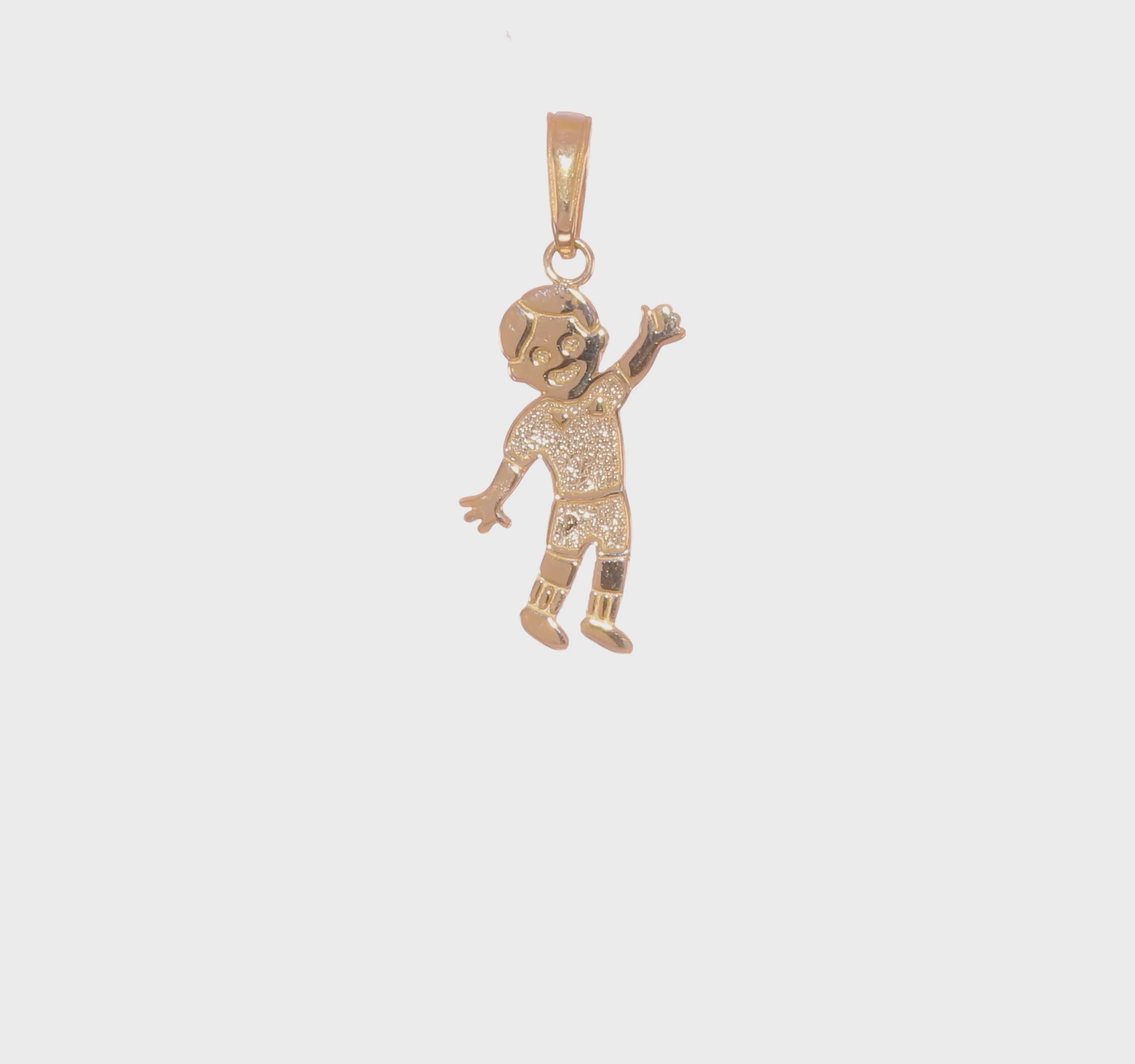 14kt Yellow Gold Boy Pendant