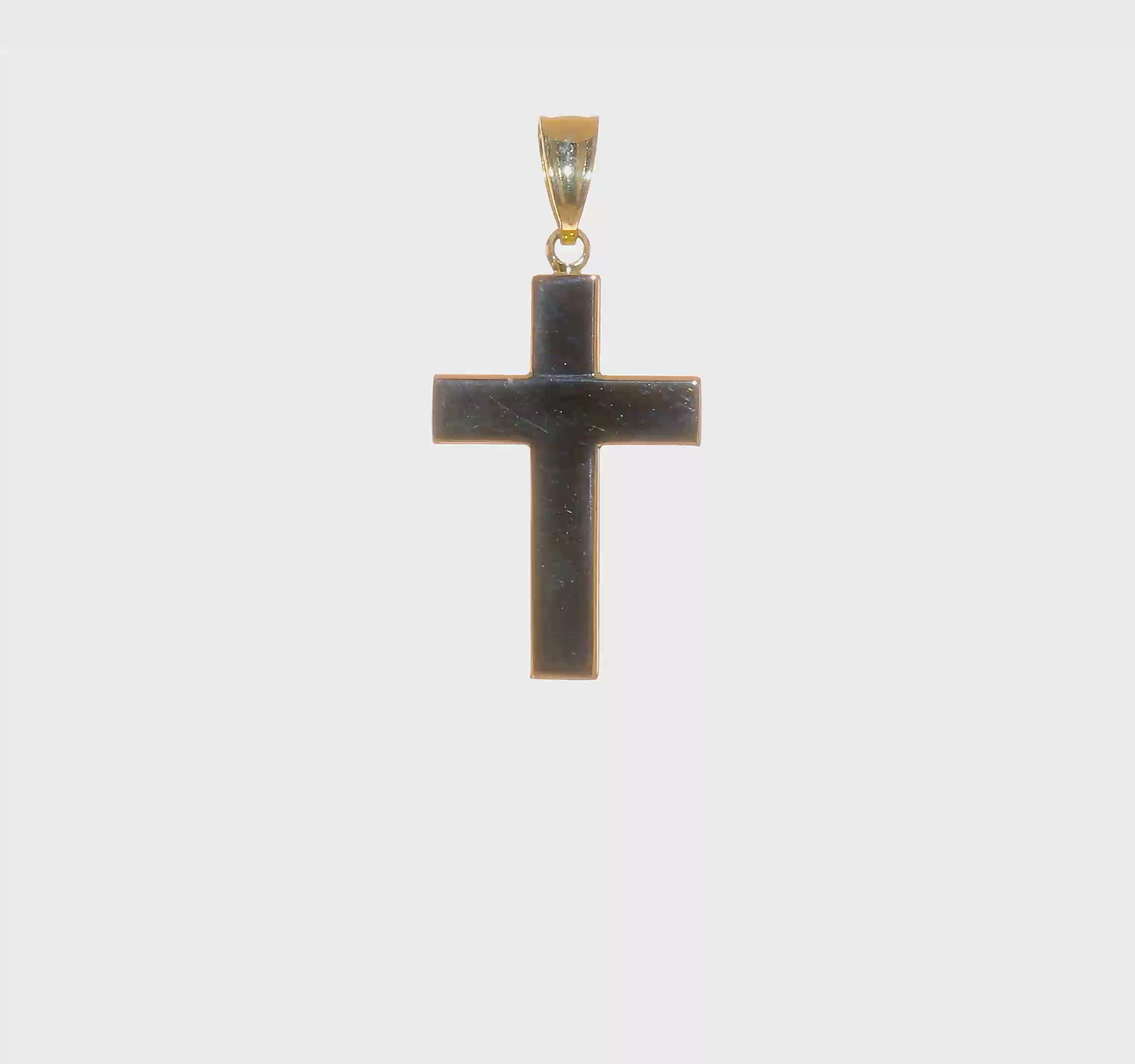 14kt Yellow Gold Hollow Cross Pendant