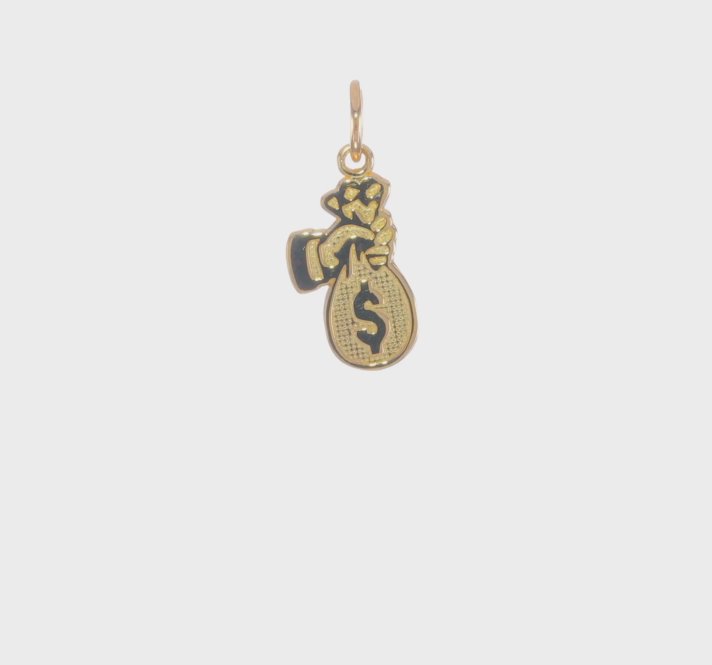 14kt Yellow Gold Money Bag Charm
