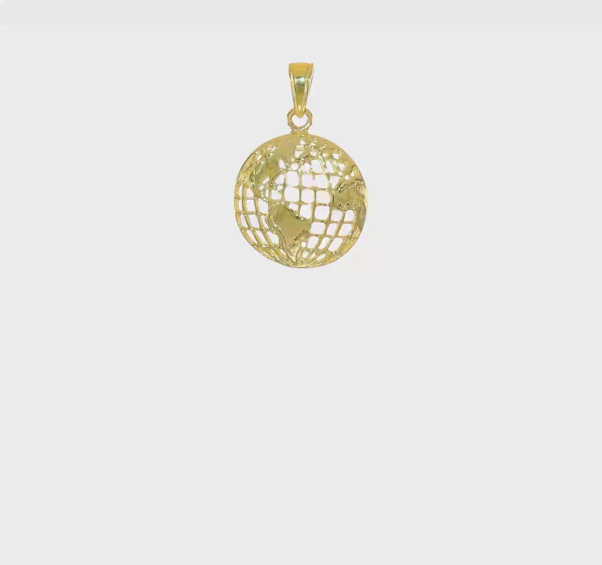 10kt Yellow Gold Polished Globe Pendant