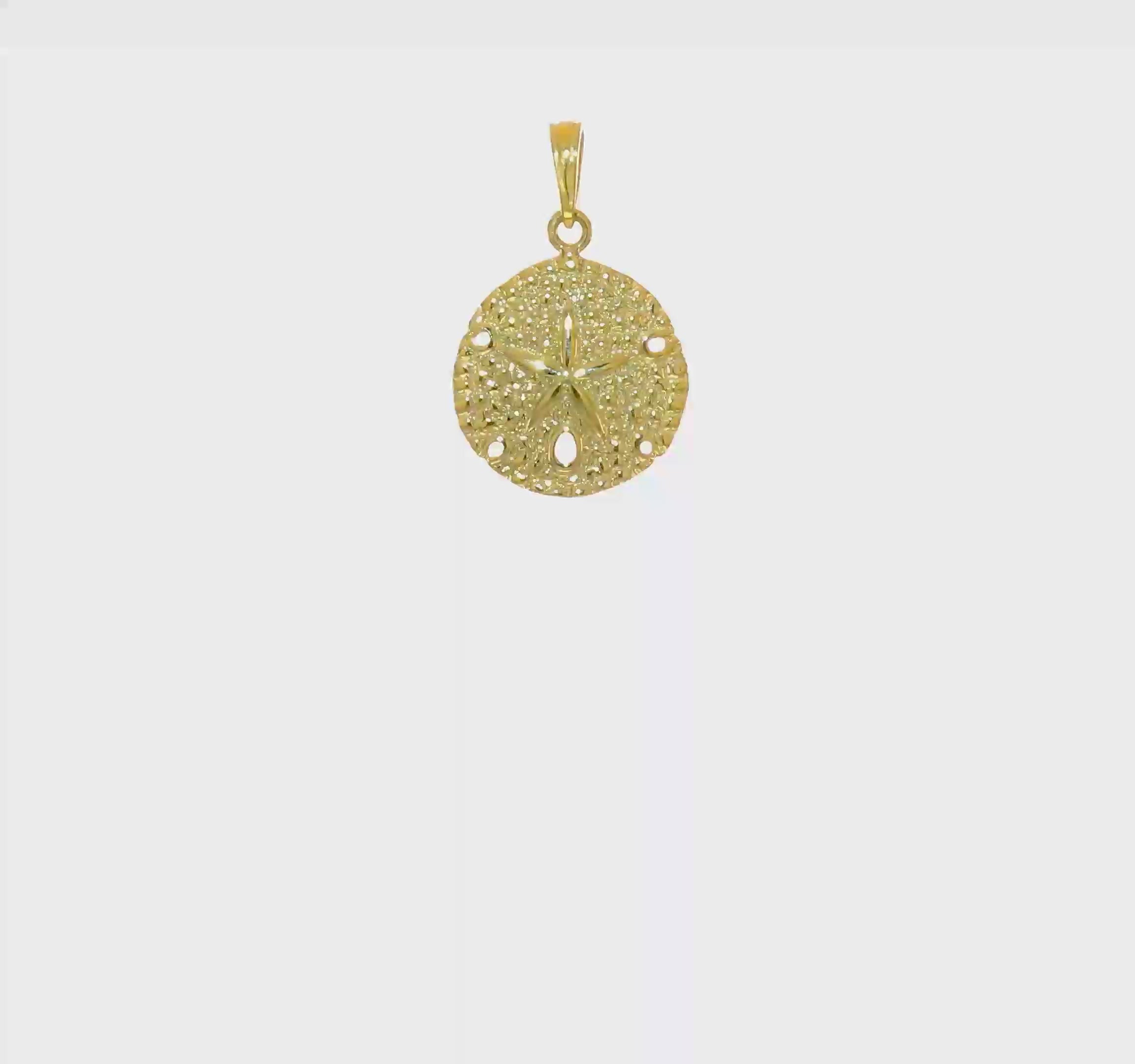10KT Yellow Gold Sand Dollar Pendant