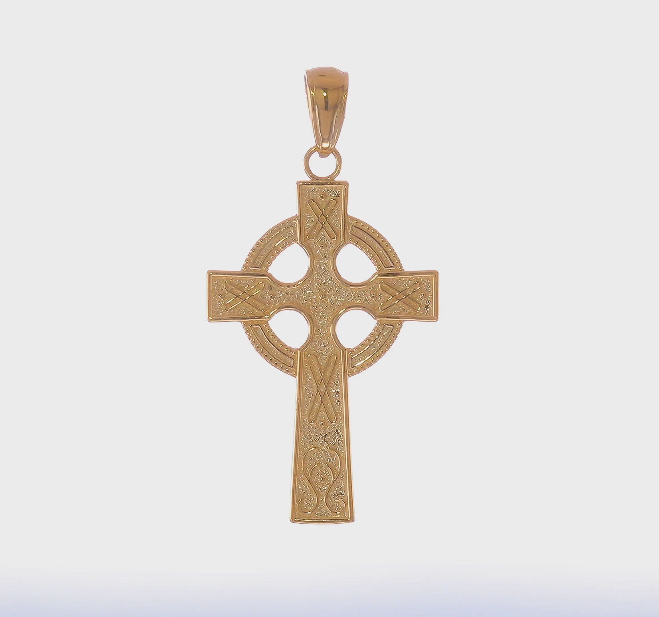 14kt Yellow Gold Celtic Cross Pendant