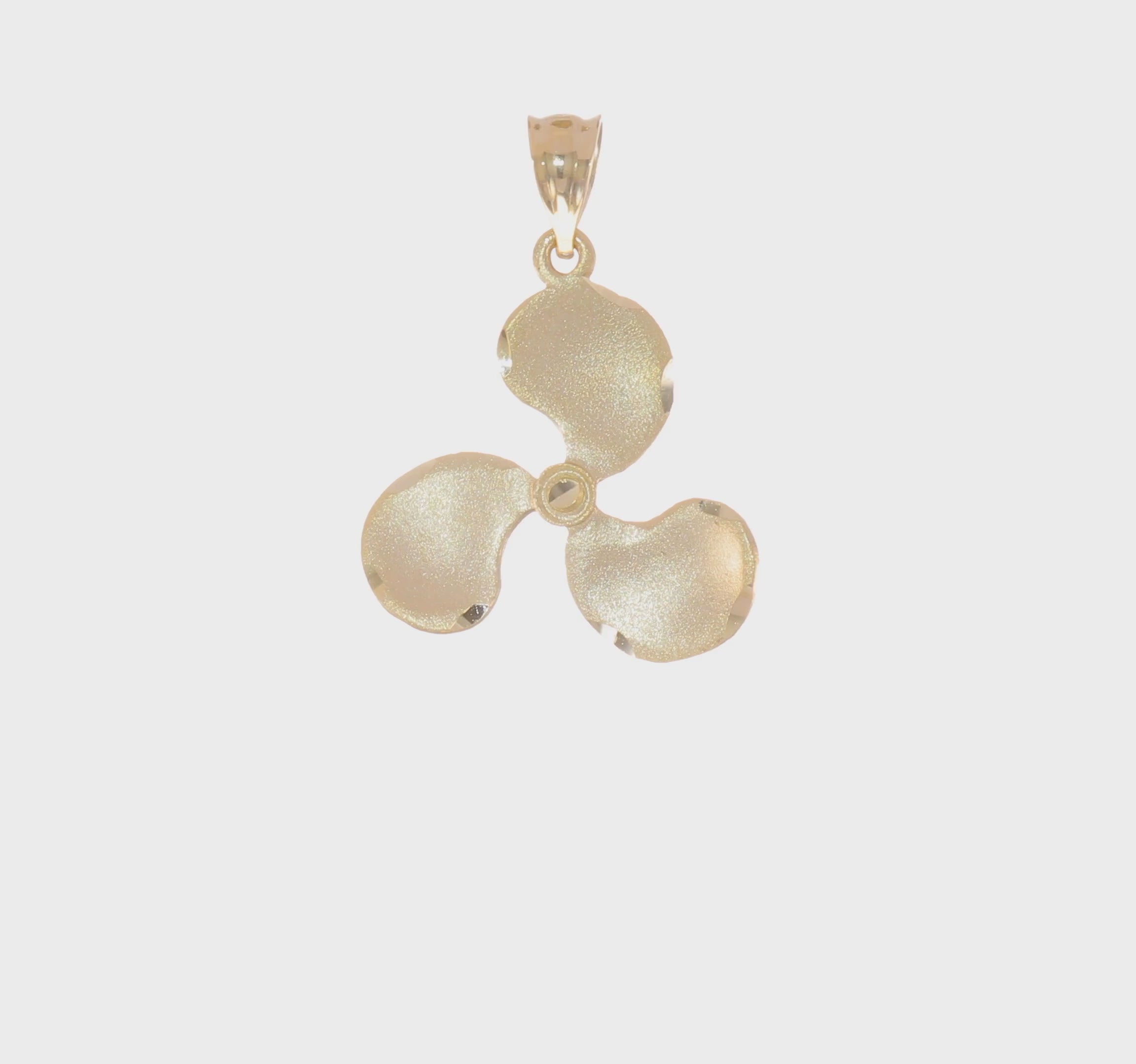14kt Yellow Gold Propeller Pendant