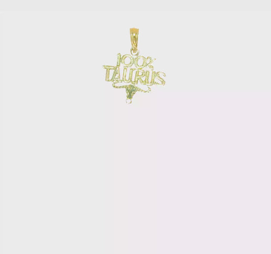 10KT Yellow Gold 100% TAURUS Zodiac Charm