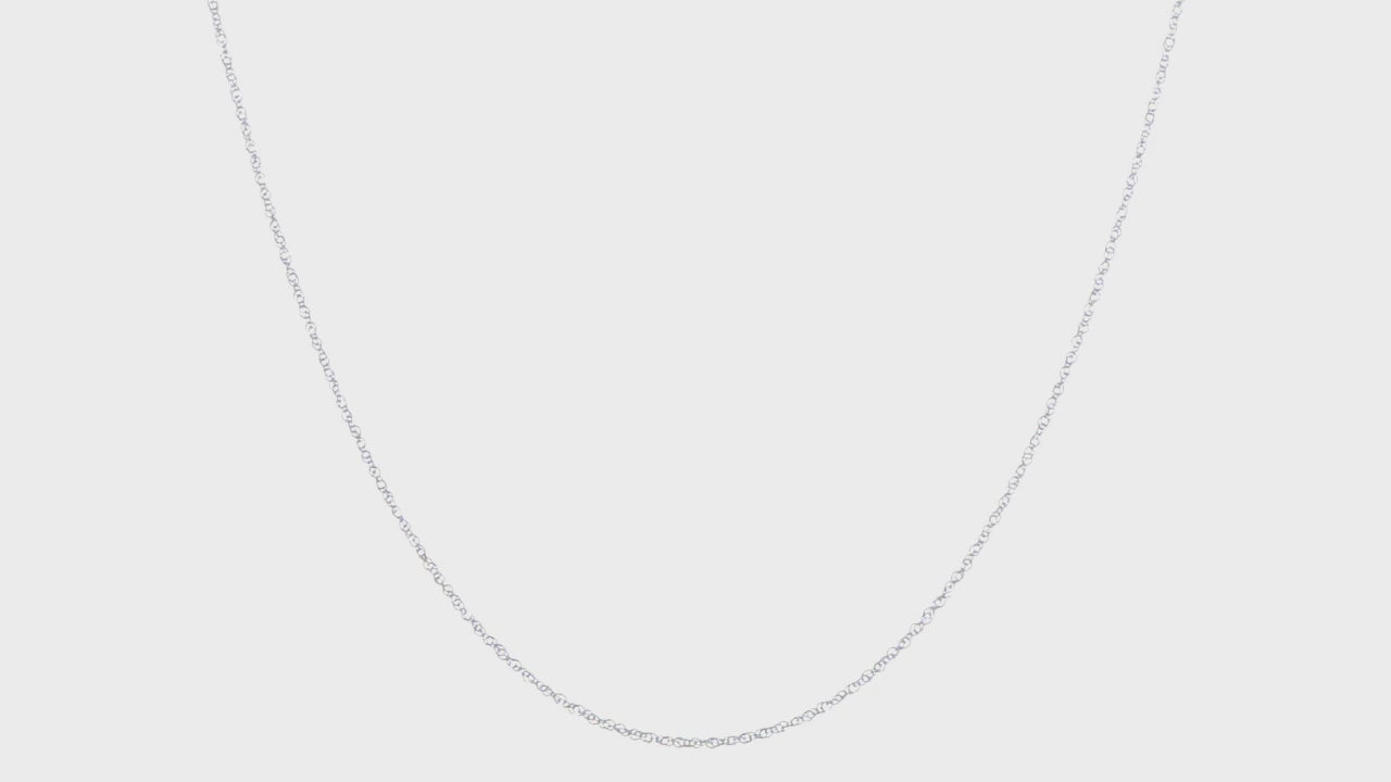 14KT White Gold 1mm Sparkle Singapore Chain