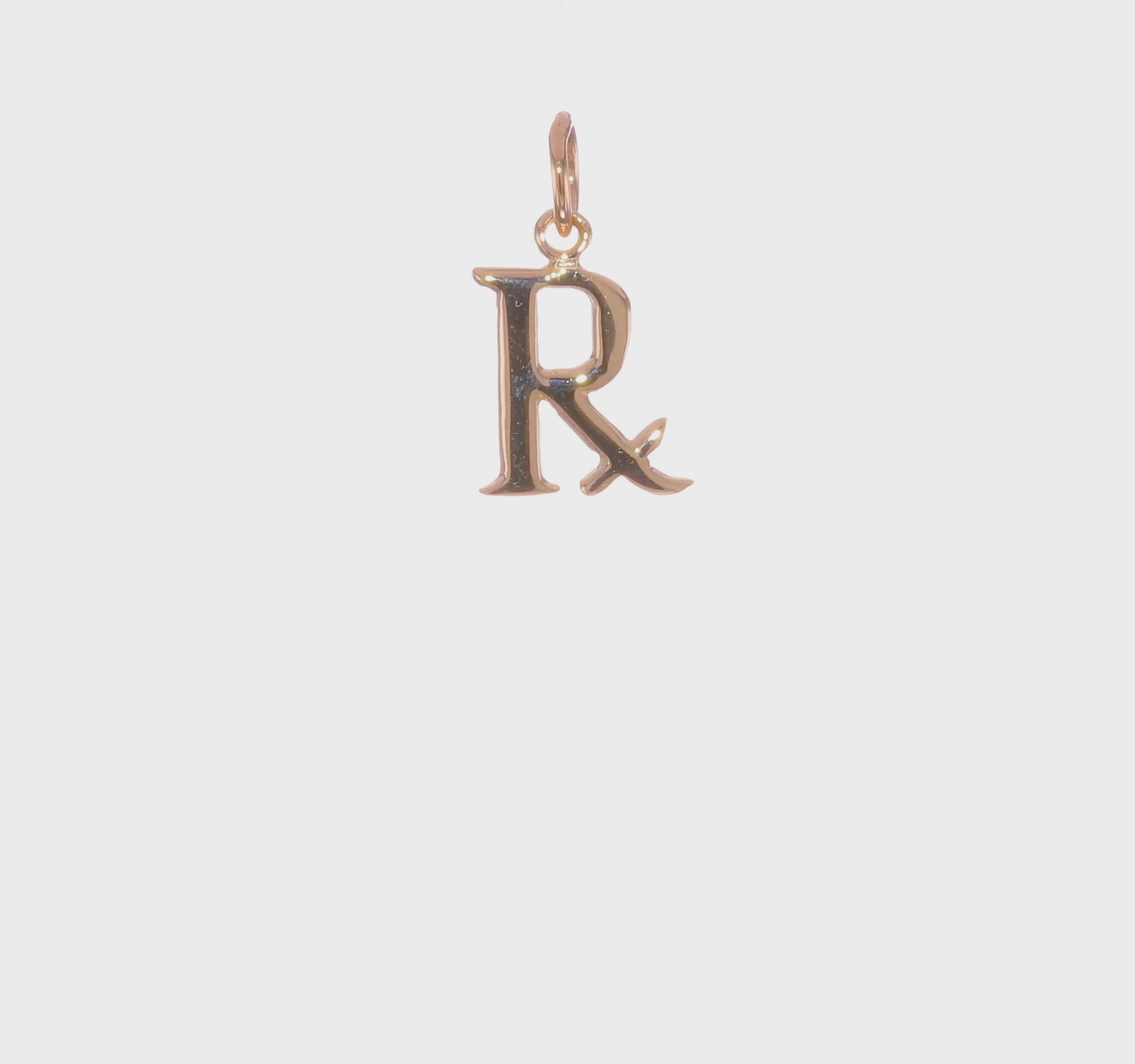 14kt Yellow Gold Prescription Symbol RX Charm