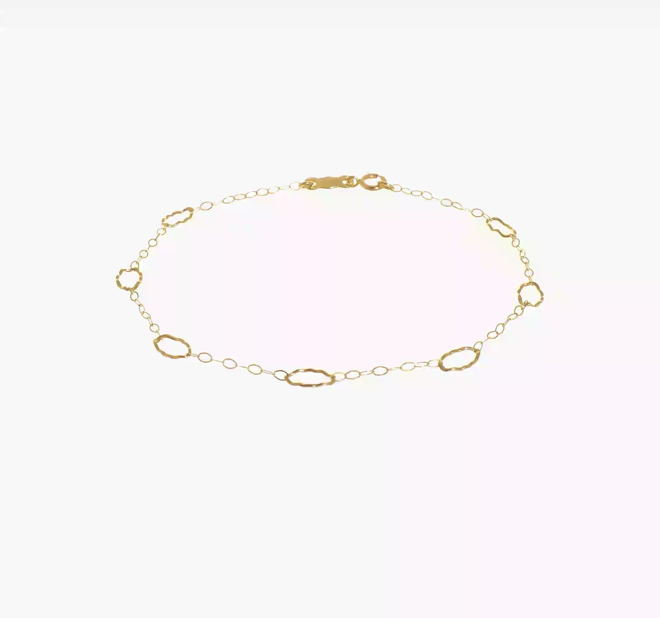 14kt Yellow Gold Oval Design Bracelet