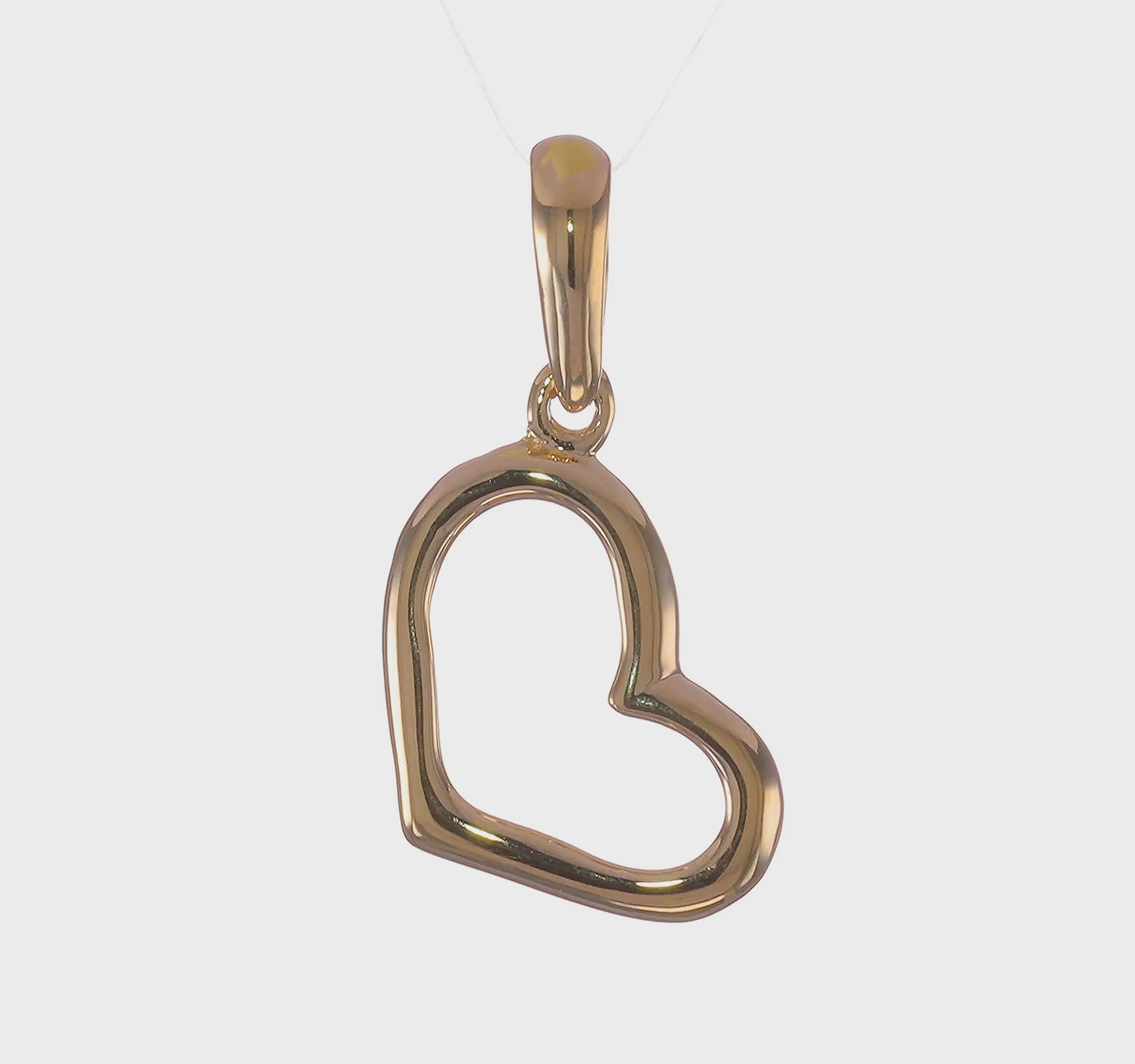 14kt Yellow Gold Polished Heart Pendant