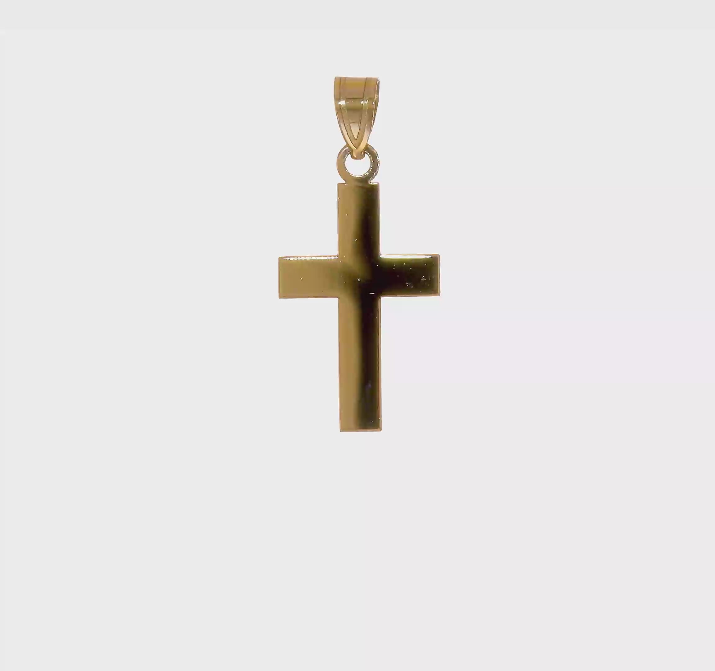 14KT Yellow Gold Polished Cross Charm