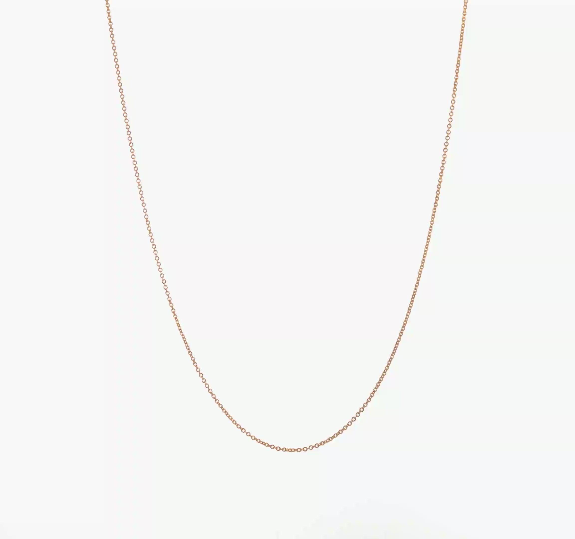 14KT Yellow Gold Adjustable 1.25mm Flat Cable Chain