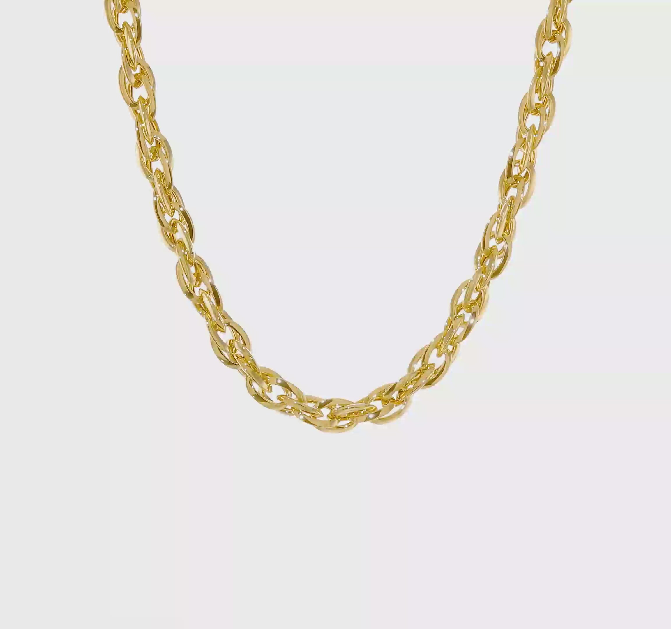 14kt Yellow Gold Polished Fancy Link Necklace