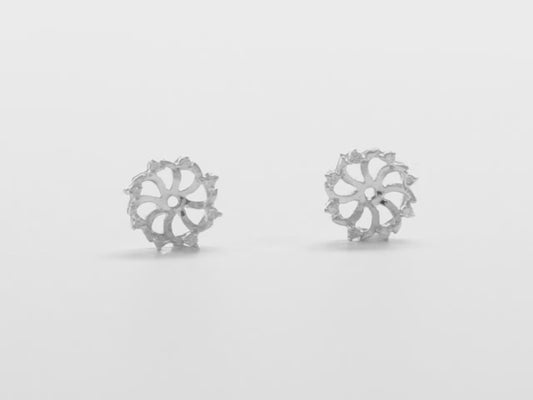 14kt White Gold A Diamond Earring Jacket