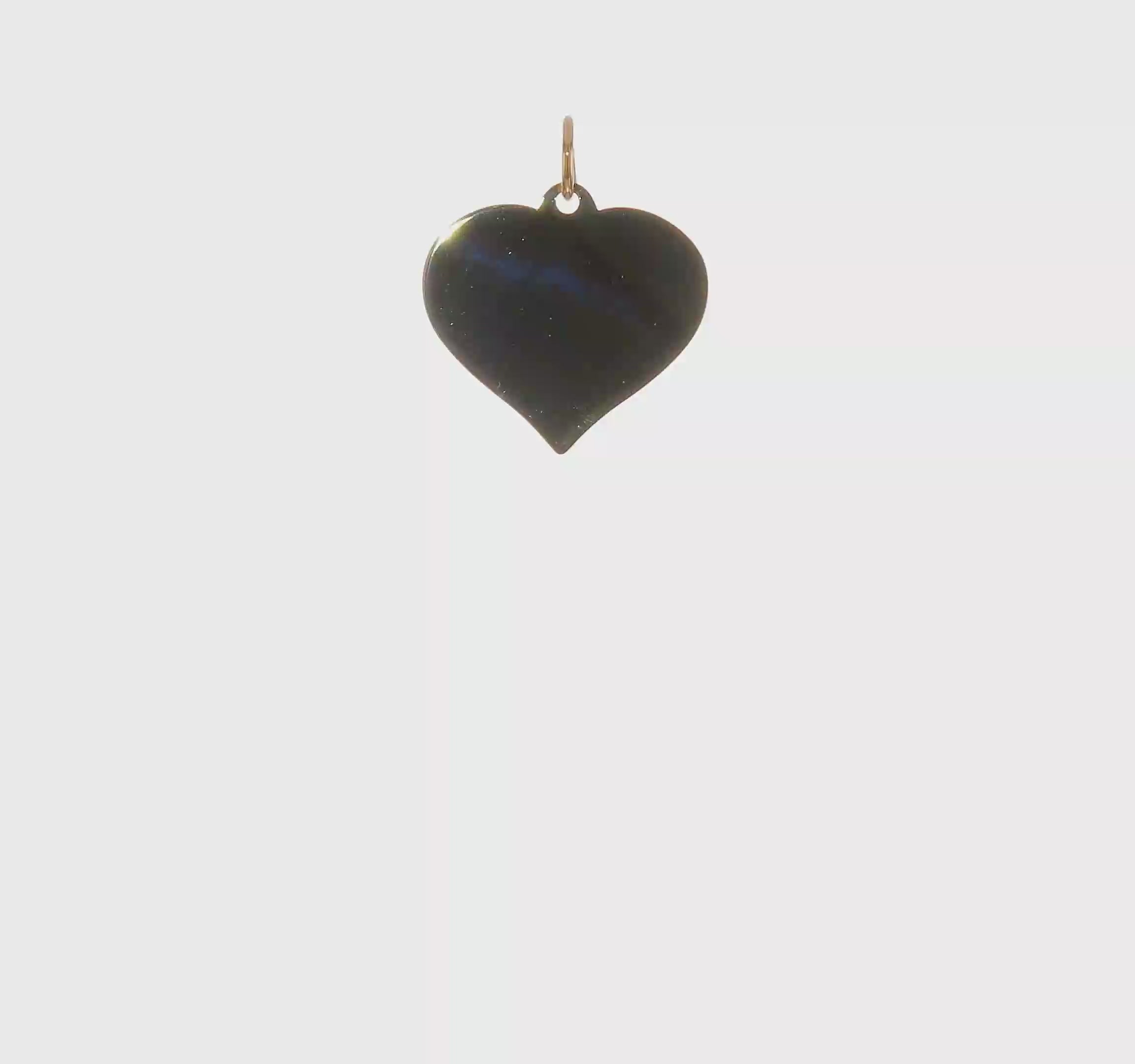 14KT Yellow Gold Heart Disc Charm