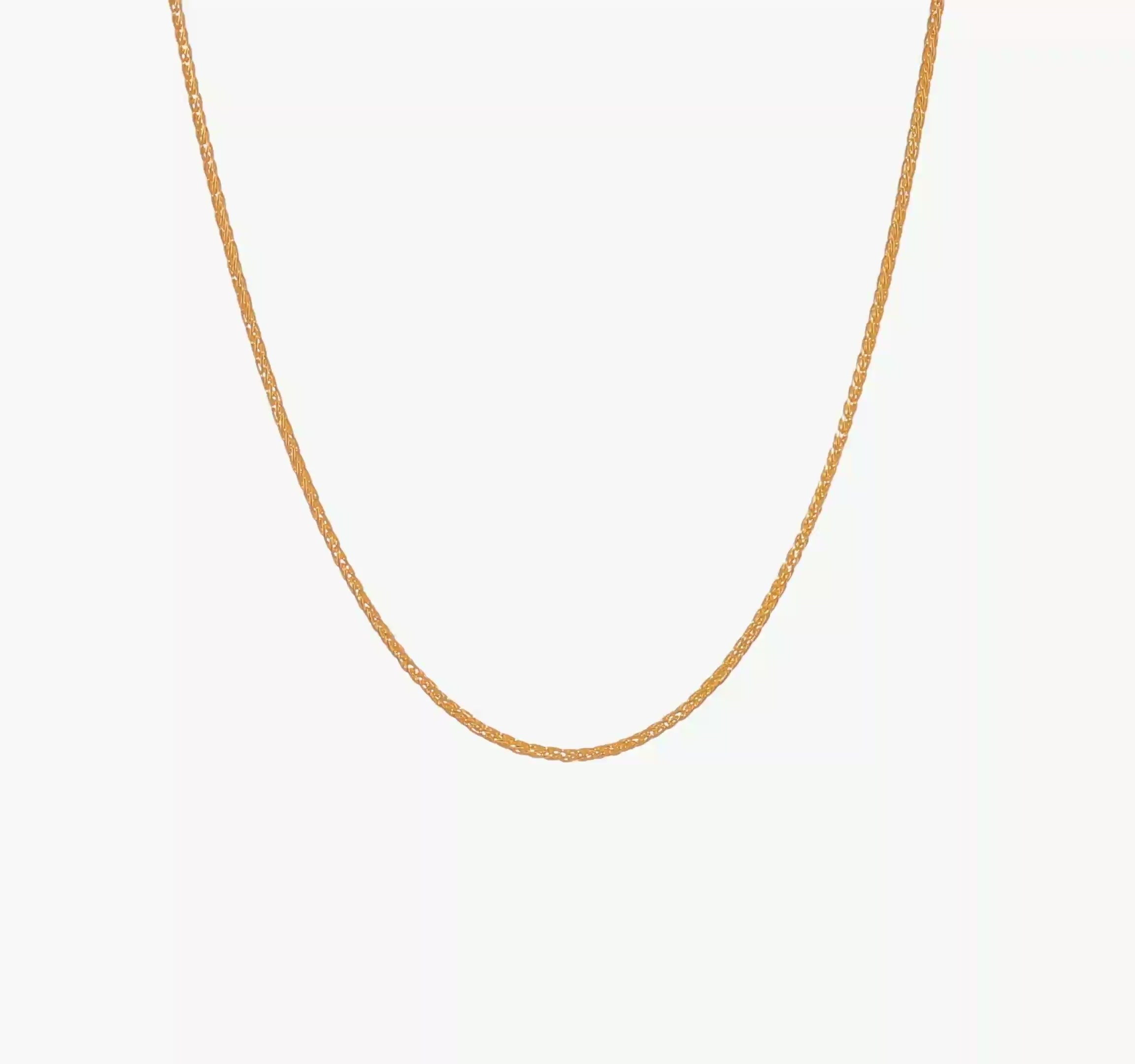 14kt Yellow Gold Adjustable 1.5mm Wheat Chain