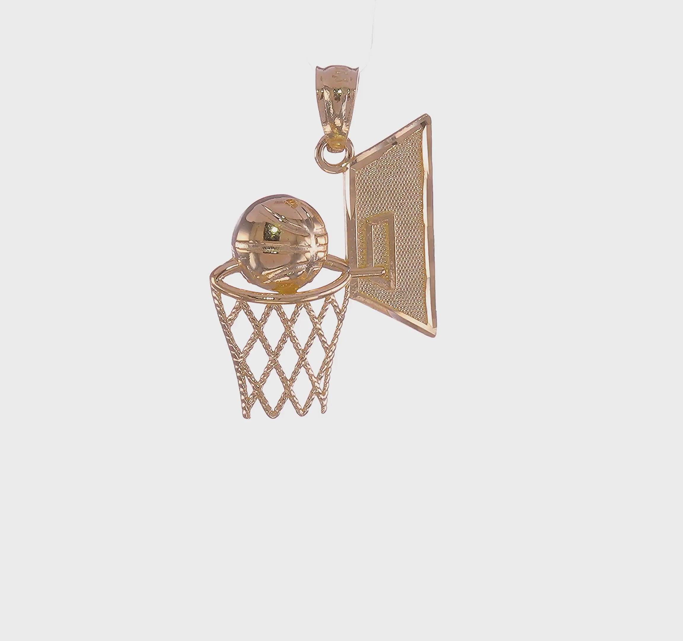 14kt Yellow Gold Basketball Pendant