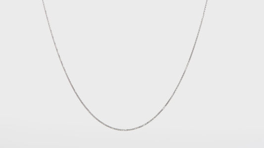 14kt White Gold Adjustable .8mm D/C Wheat Chain