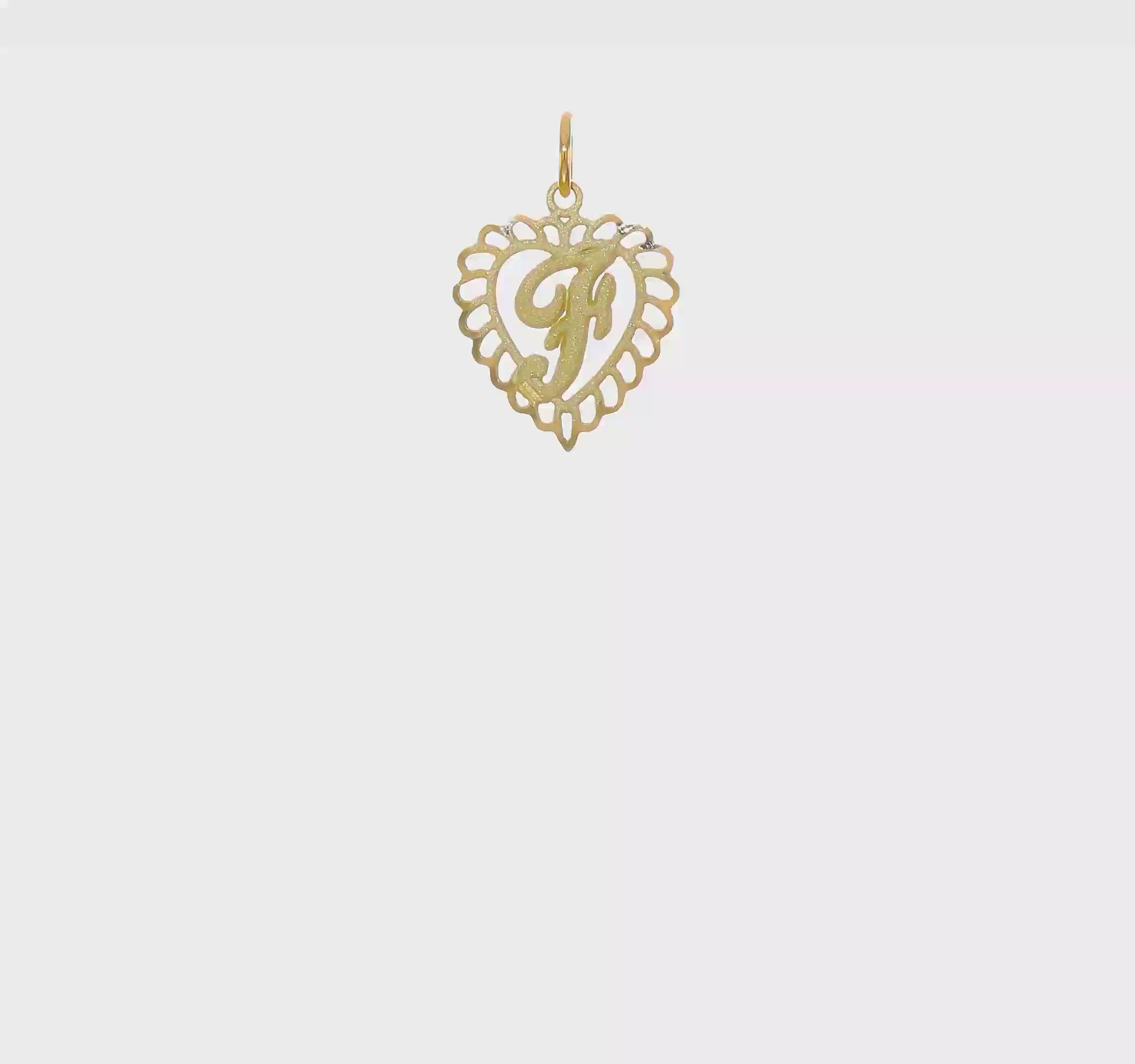 10kt Yellow Gold Initial F Charm
