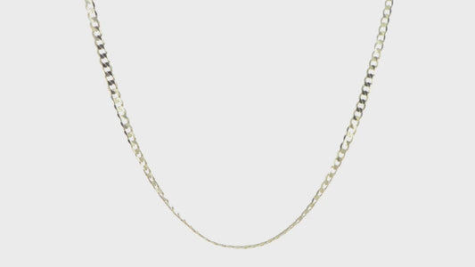 14kt Yellow Gold 2.9mm Flat Beveled Curb Chain