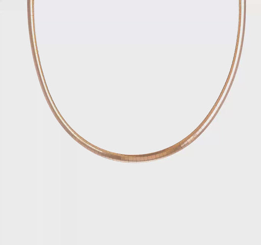 14KT Yellow Gold 6mm Domed 7in. Omega Bracelet