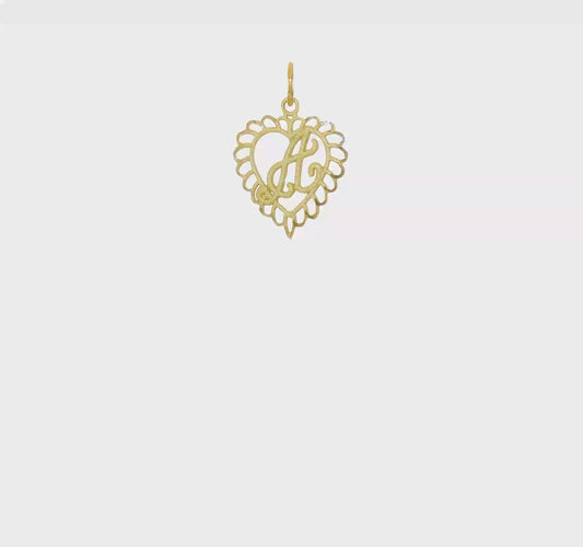 10kt Yellow Gold Initial A Charm