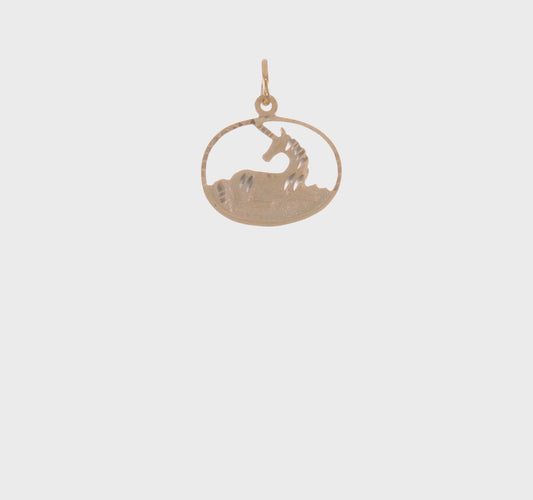 10kt Yellow Gold Unicorn Charm