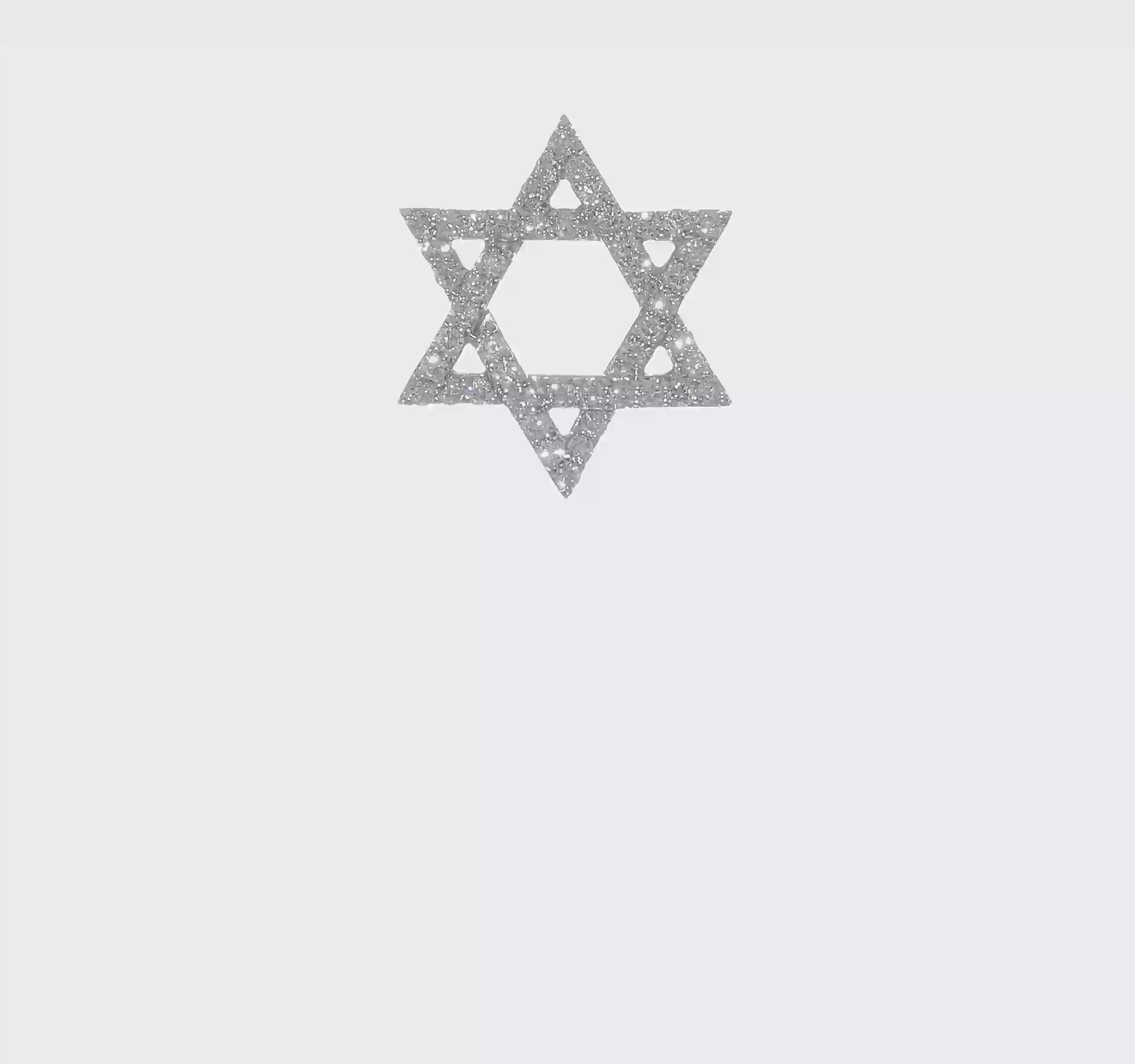 14kt White Gold 1/2ct. Diamond Star of David Chain Slide