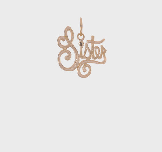 10KT Yellow Gold SISTER Charm