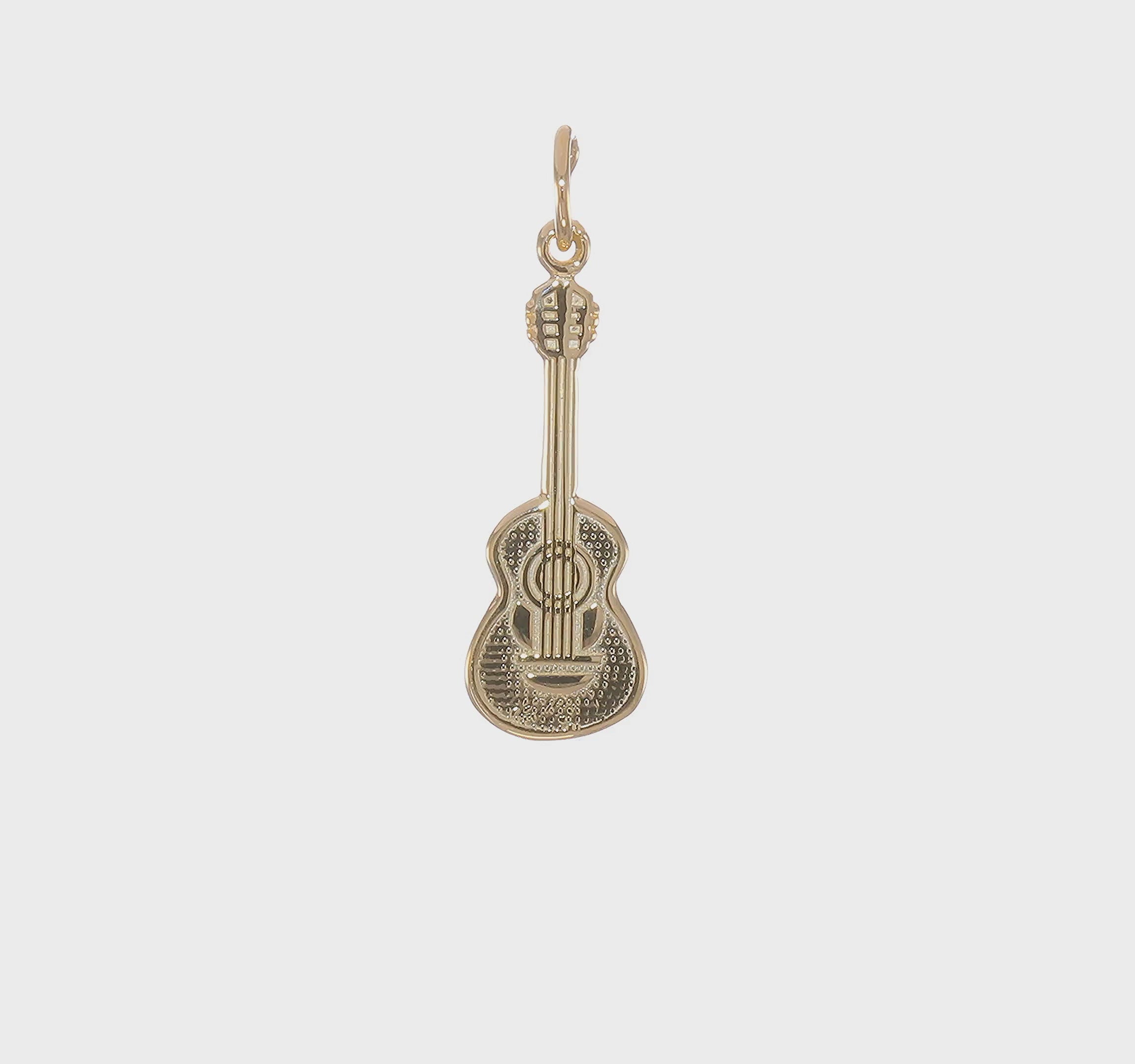 10kt Yellow Gold Guitar Charm