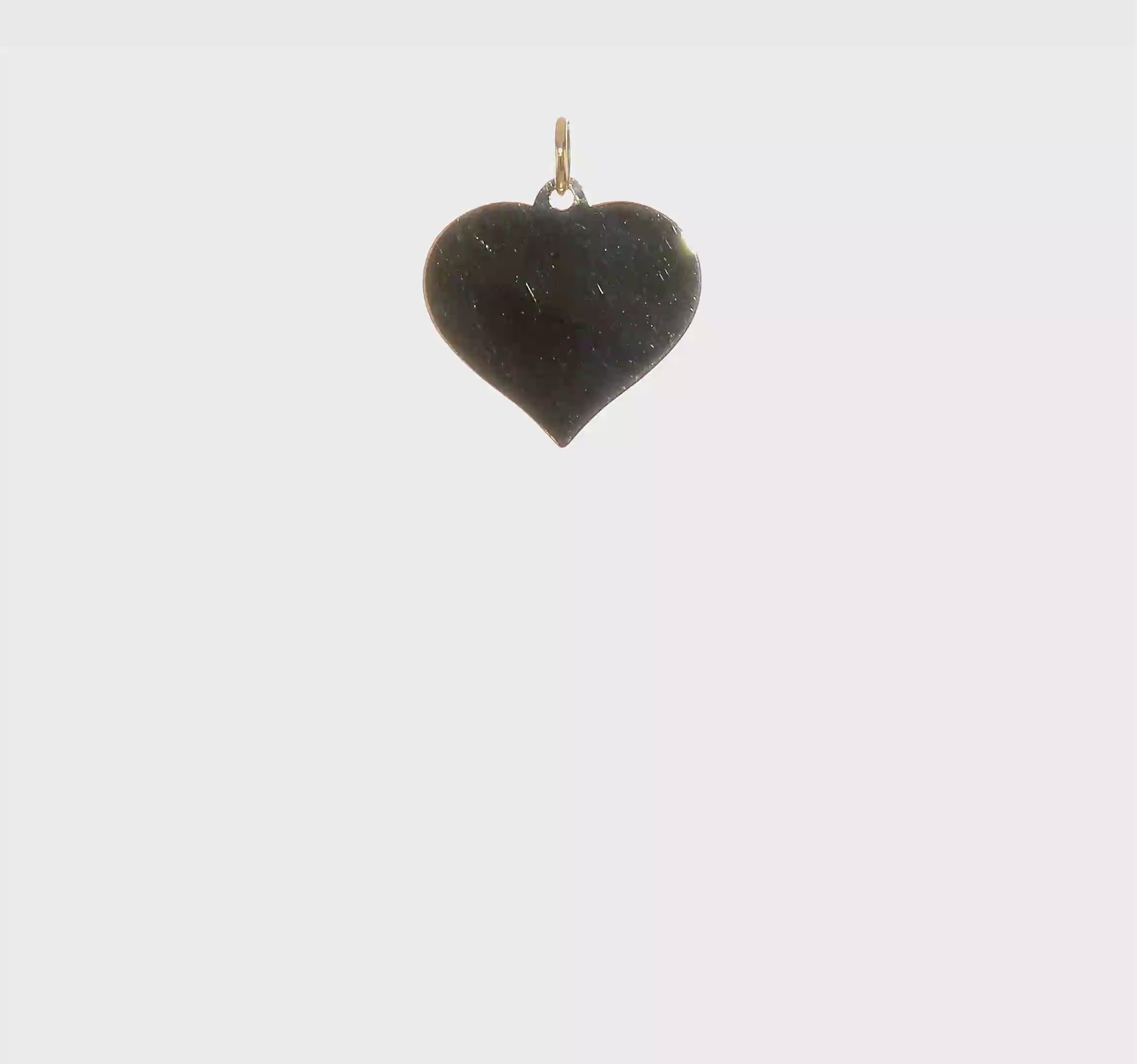 14KT Yellow Gold Heart Disc Charm