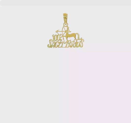 10KT Yellow Gold 100% SAGITTARIUS Zodiac Charm