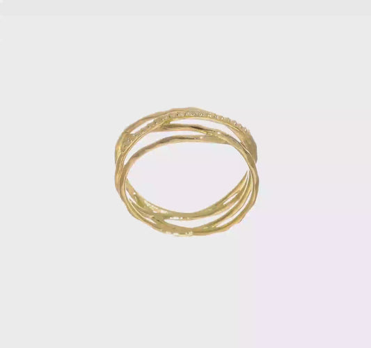 10KT Yellow Gold CZ Ring