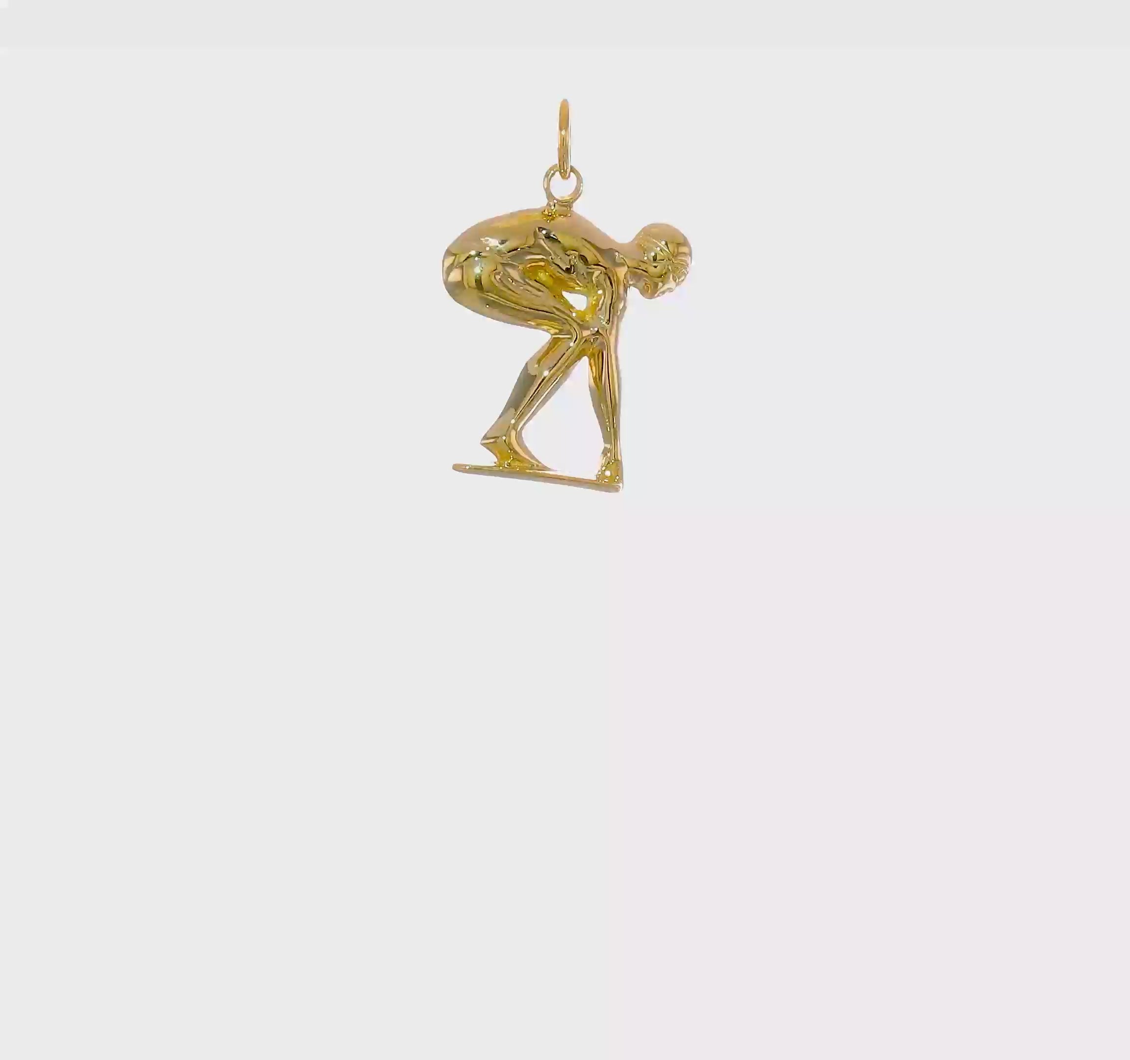 10kt Yellow Gold Swimmer/diver Charm