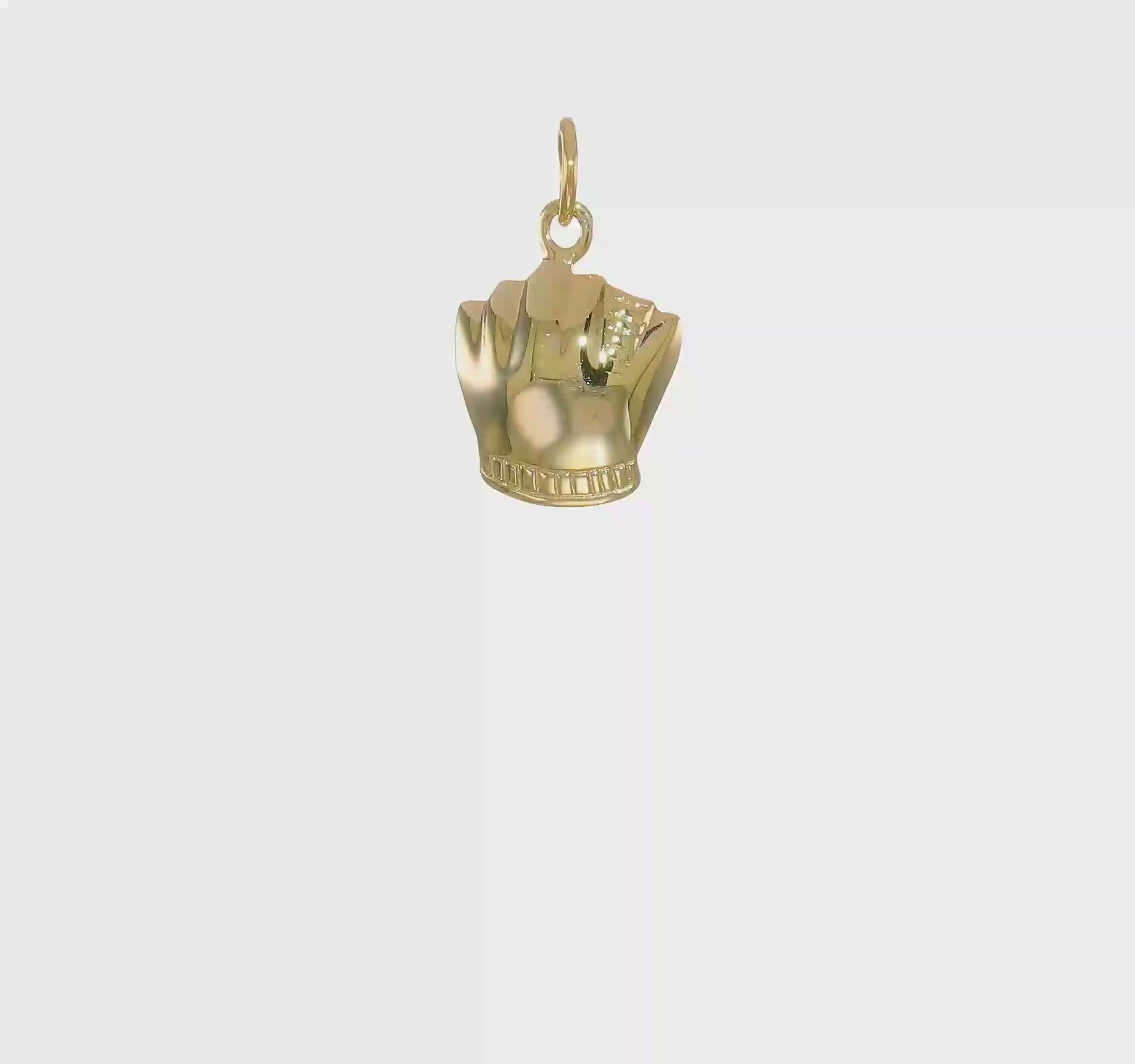 10KT Yellow Gold Baseball Charm