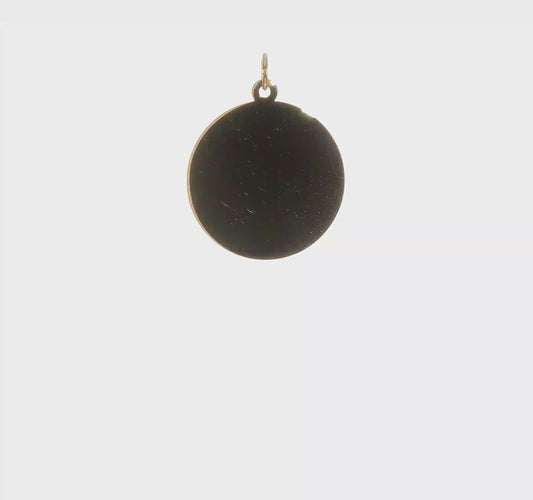 14kt Yellow Gold Round Disc Charm