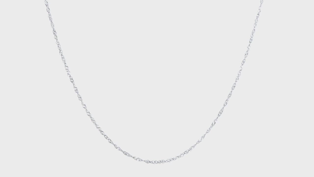 14KT White Gold 1.3mm Singapore Chain