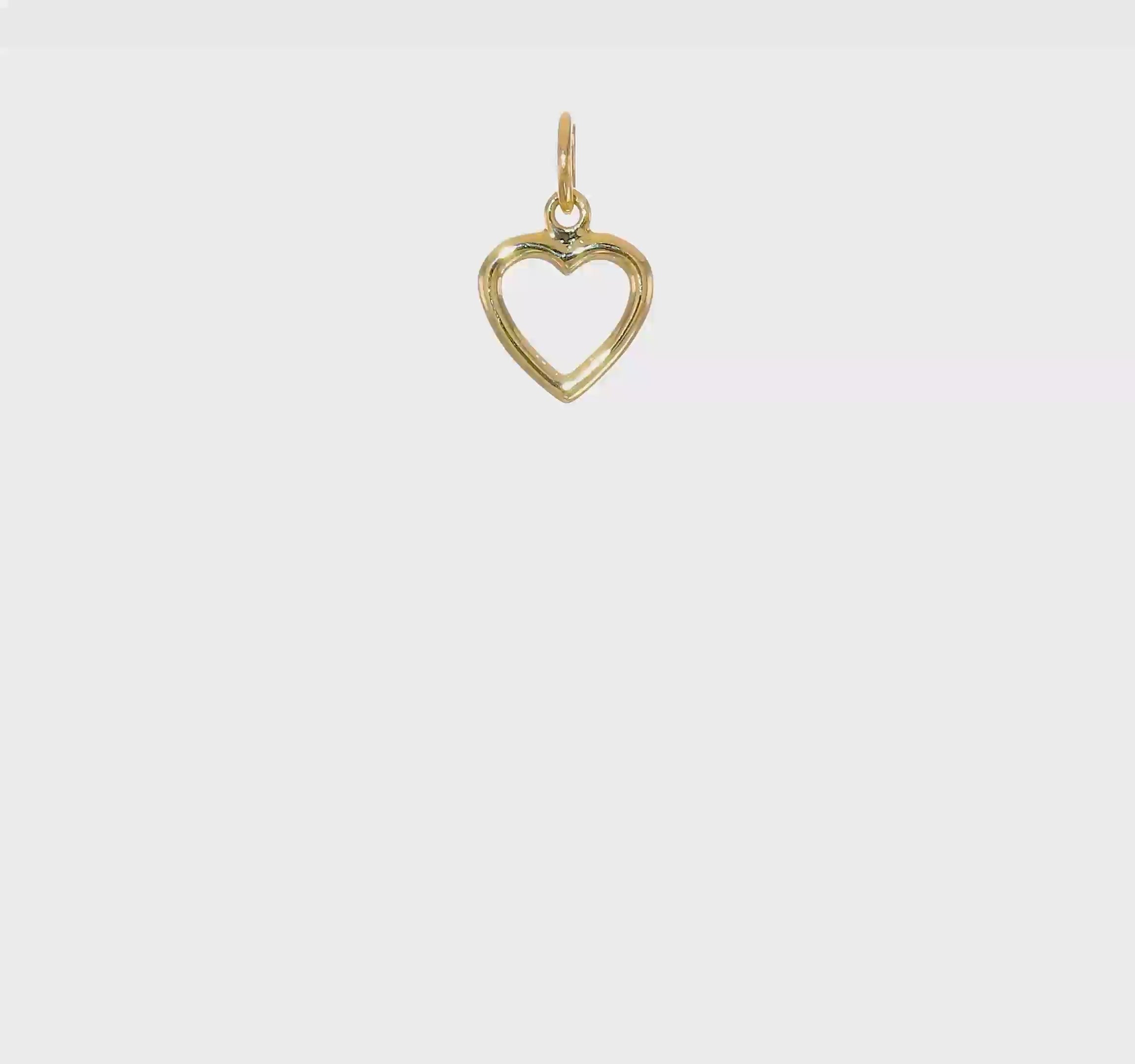 10kt Yellow Gold Polished Cut-out Heart Pendant