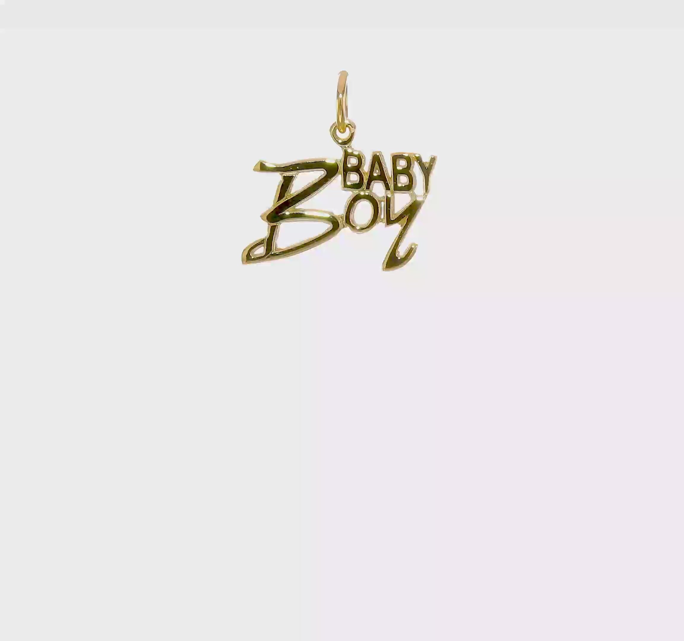 10kt Yellow Gold BABY BOY Charm