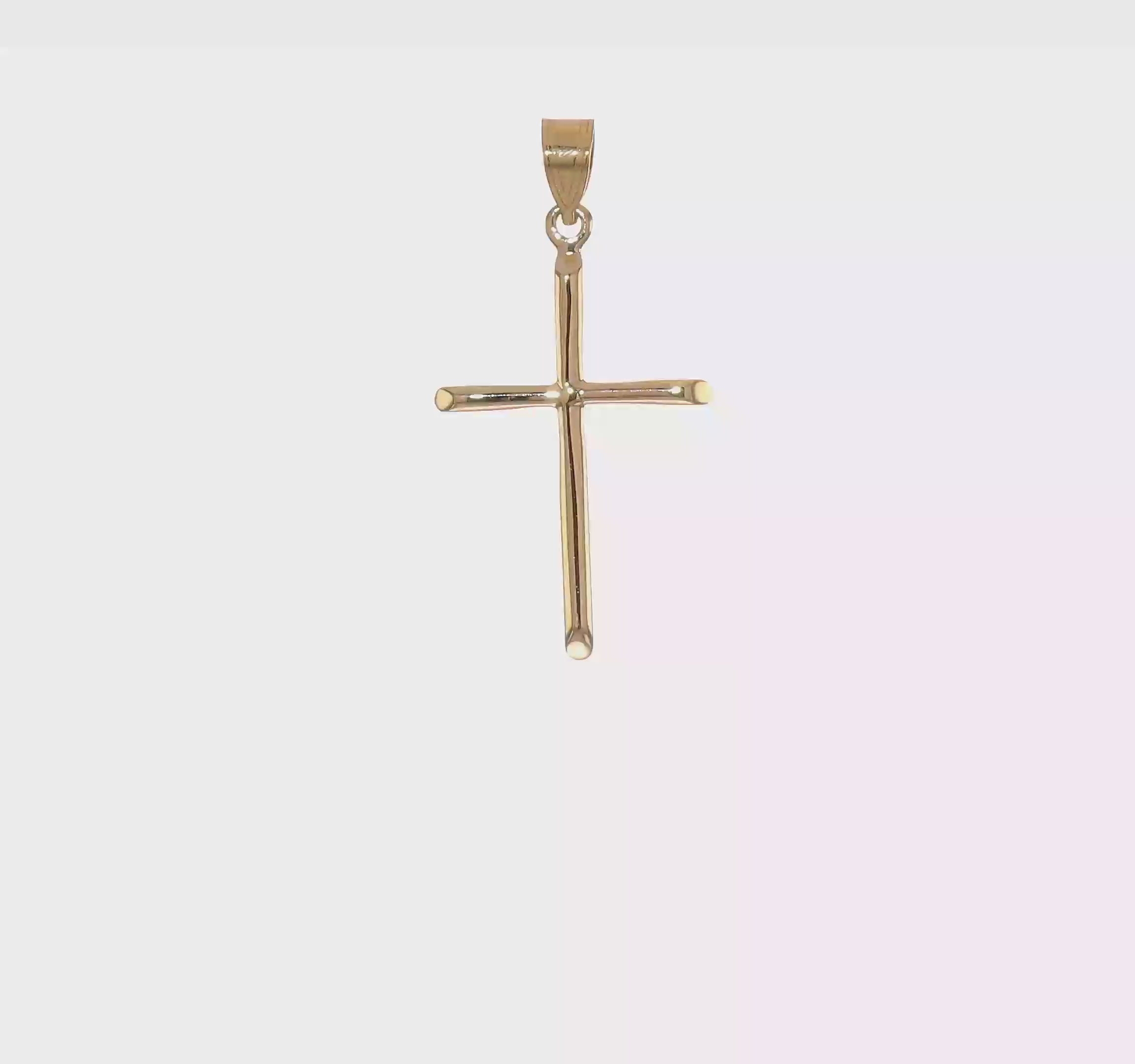 10kt Yellow Gold Tubular Cross Pendant