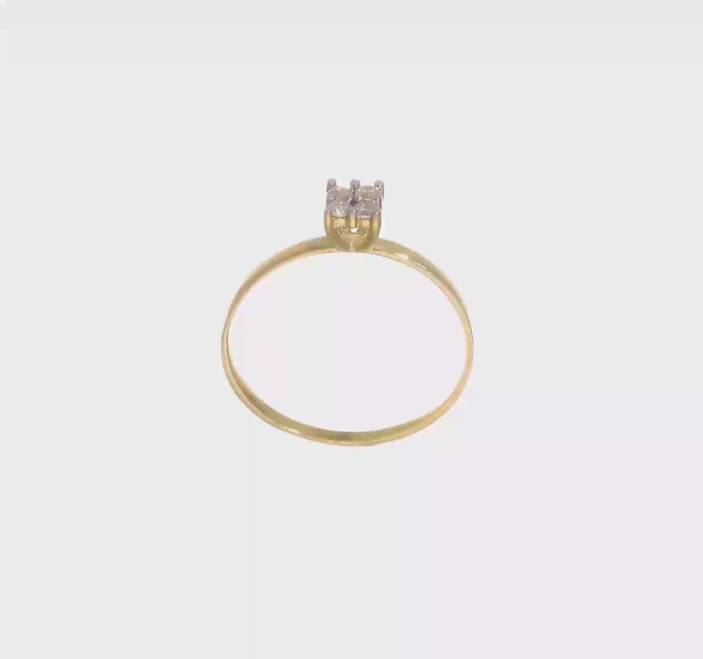 10kt Yellow Gold CZ Promise Ring