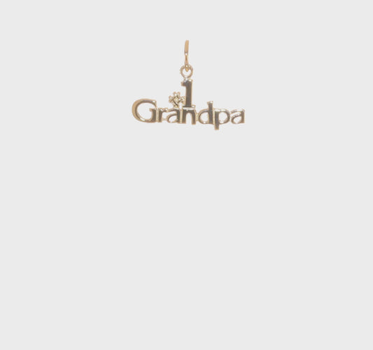 10KT Yellow Gold #1 GRANDPA Charm