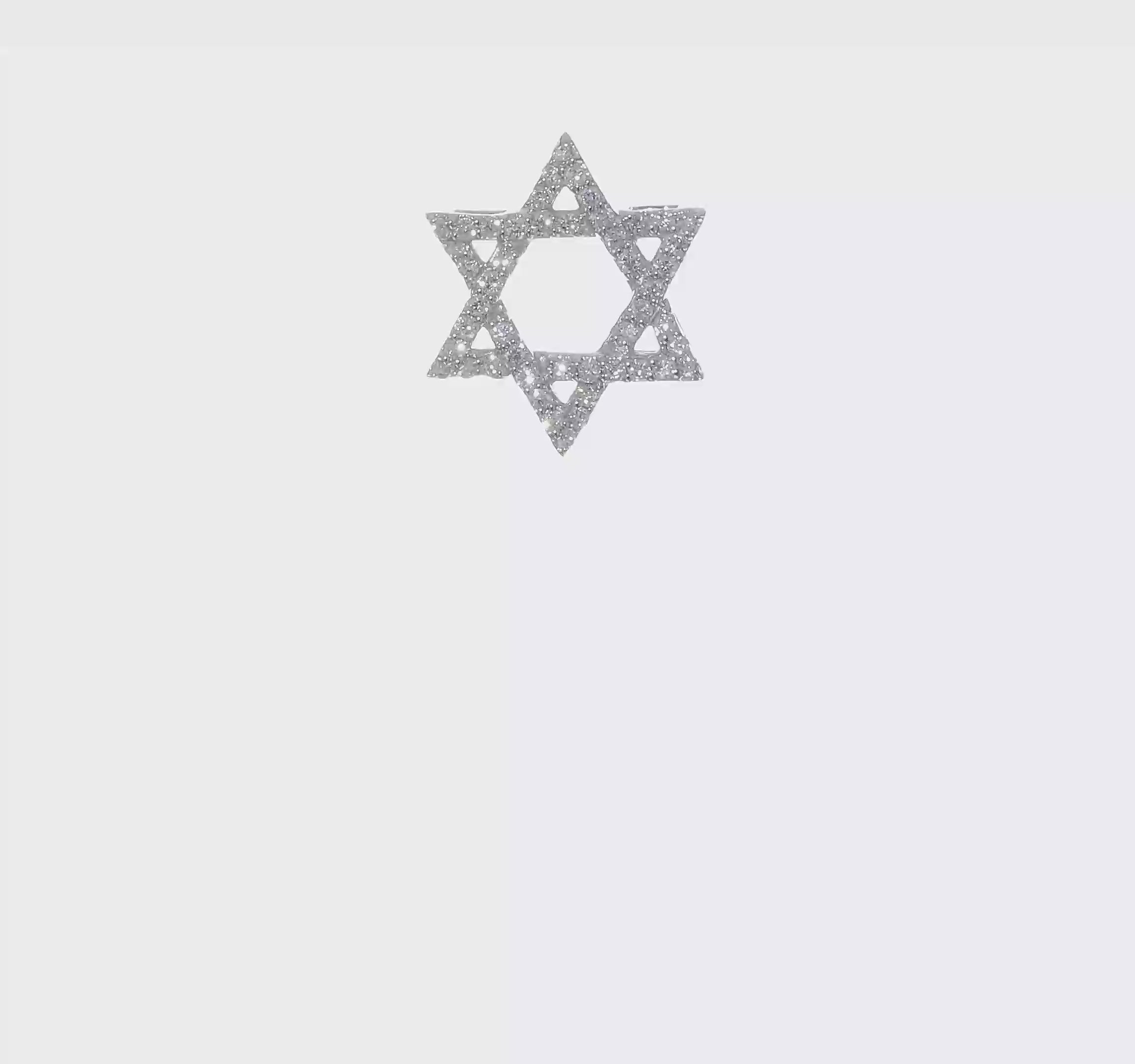 14kt White Gold 1/5ct. Diamond Star of David Chain Slide