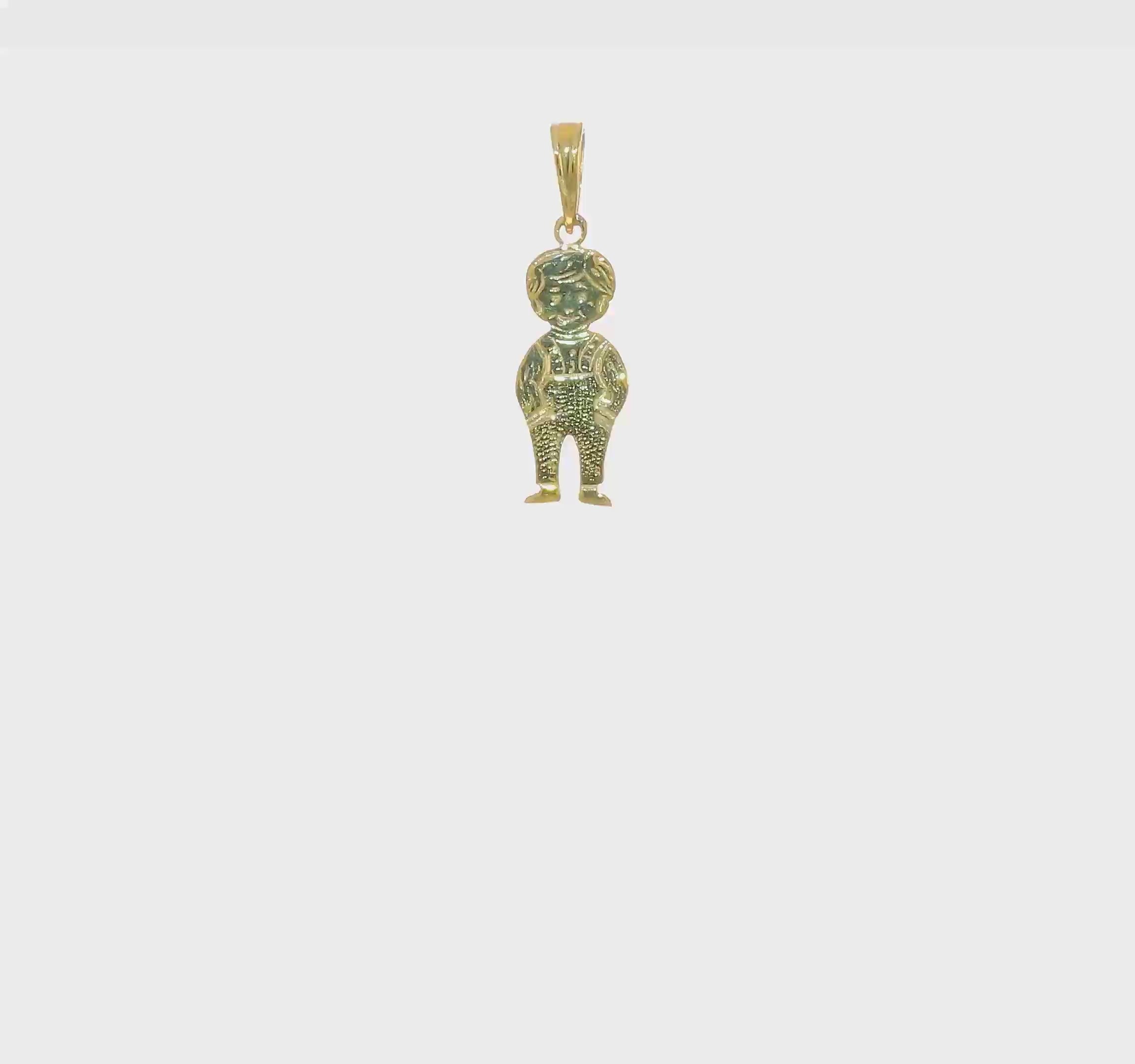 10kt Yellow Gold Boy with Hands in Pocket Pendant