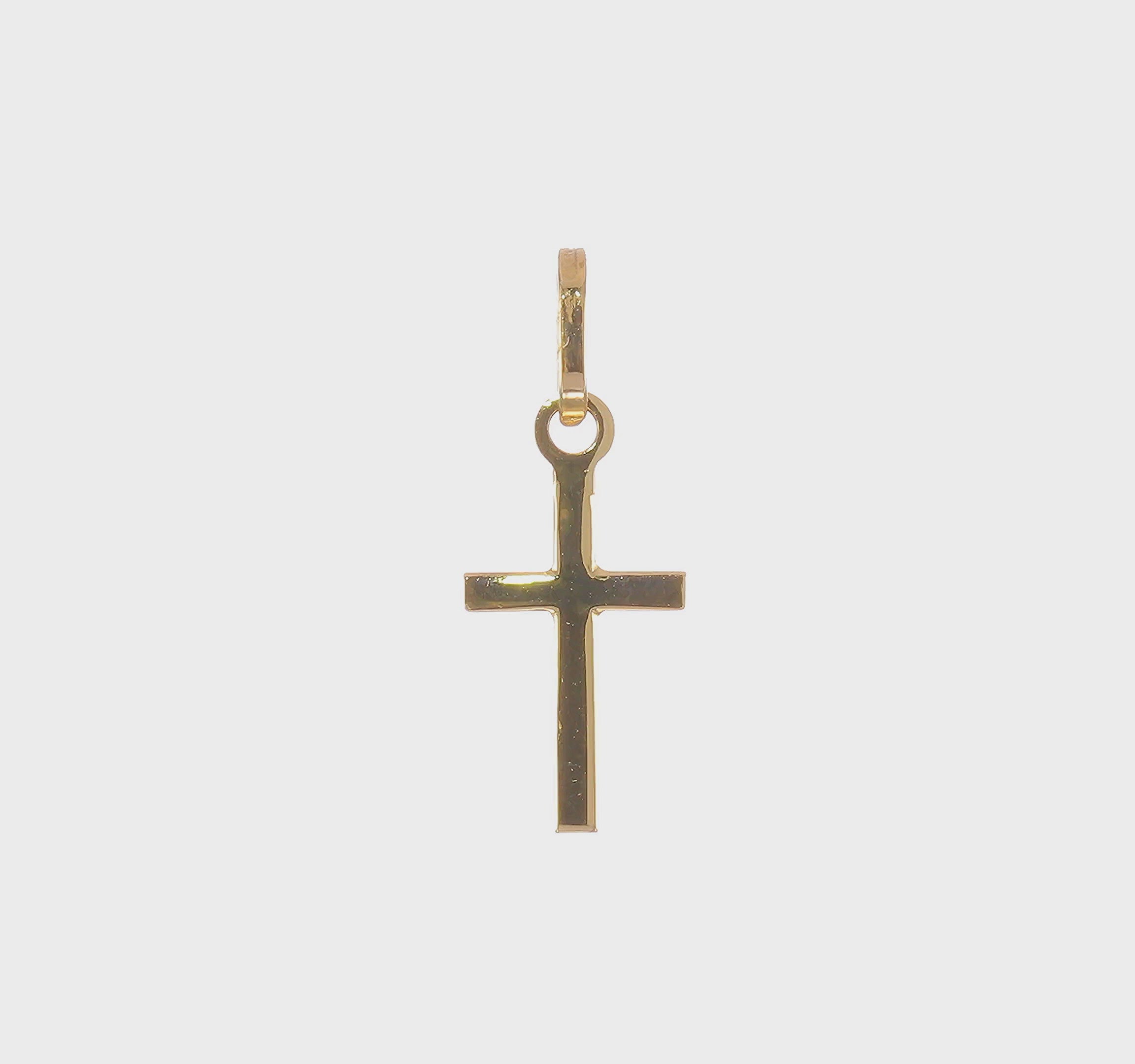 14kt Yellow Gold Small Cross Charm
