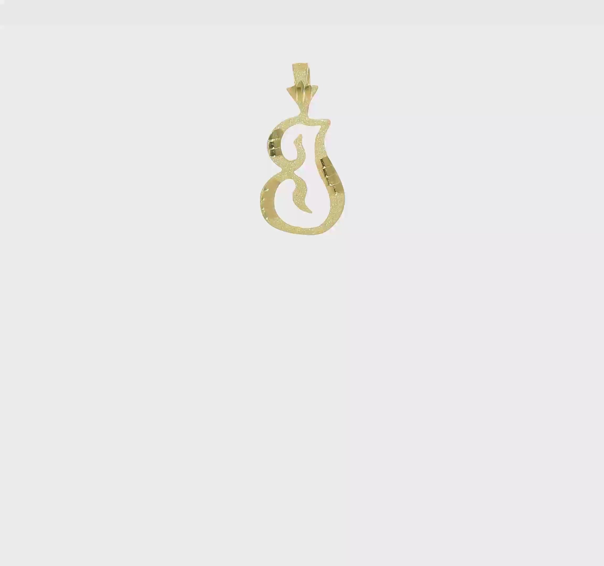 10kt Yellow Gold Initial I Pendant