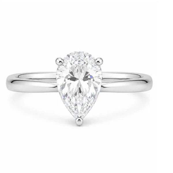 Pear cut diamond engagement ring
